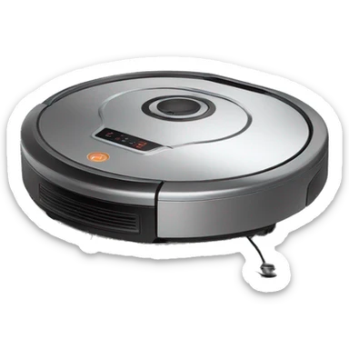 A sad robot vacuum cleaner sticker