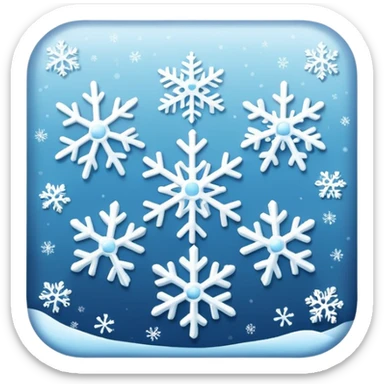 Snowflakes in winter morning sticker