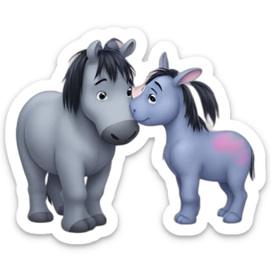 Eeyore in love sticker