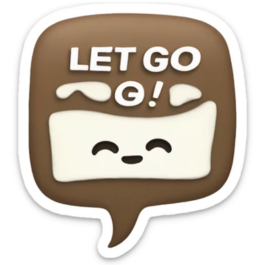 Word bubble that says “Let’s go!” sticker