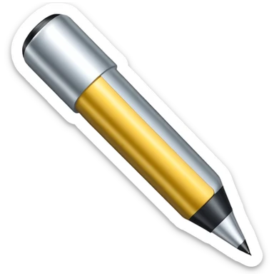 a silver bold marker with a large round tip sticker