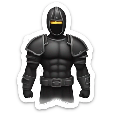 Bras noirci : un bras musclé émergeant de l'obscurité, vêtu de l'armure noire emblématique de Sung Jin-Woo, symbolisant sa force et sa détermination. sticker