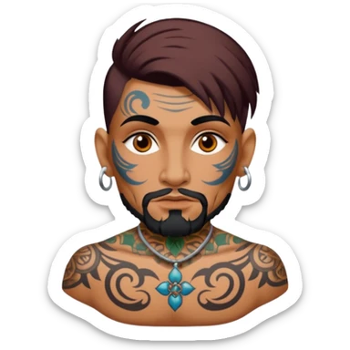 tattooed folk tattoo artist eccentric sticker