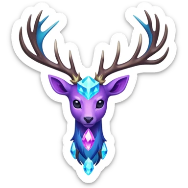 Pokemon legendary cian and purple crystal xerneas sticker