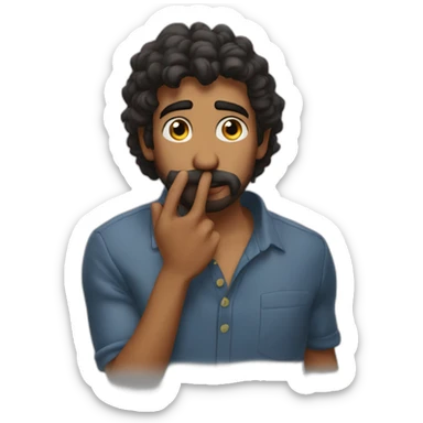 Aser yassin blowing a kiss  sticker