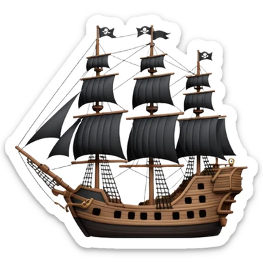 Pirate ship frigate sticker