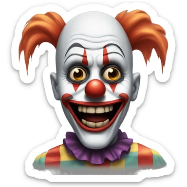 creepy clown sticker