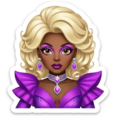 drag queen with outfit sticker