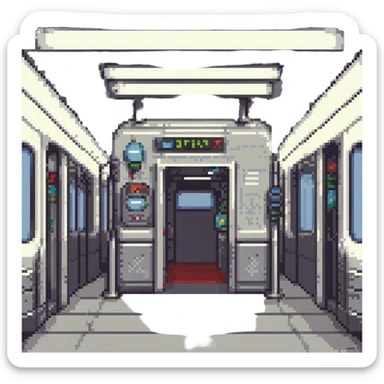 metro at the station sticker