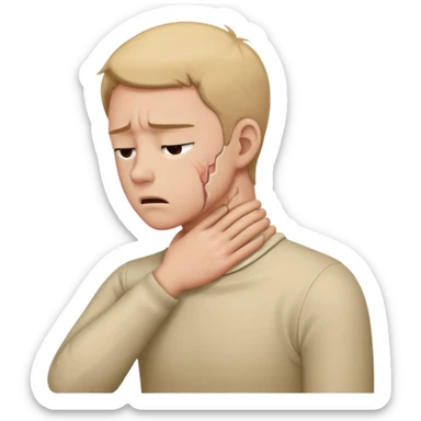 pain in the back of the neck from bad posture sticker