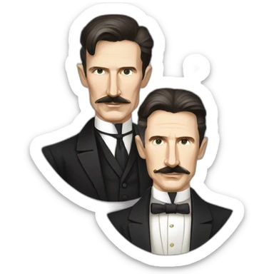 Nikola Tesla and electricity sticker