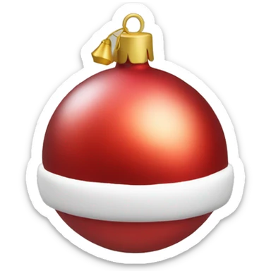 red christmas ornament sticker