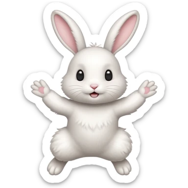 A bunny that jumps up and down sticker