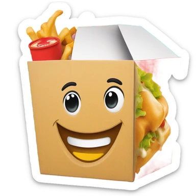 happy meal box sticker