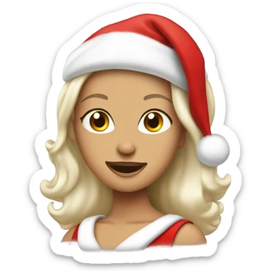 santa being a diva  sticker