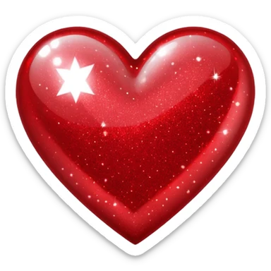 Glitter heart. No bg  sticker