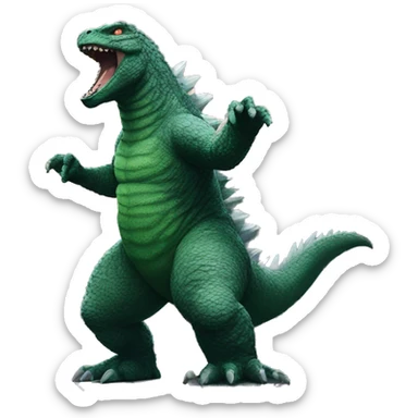 godzilla dancing on city sticker