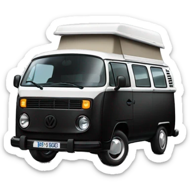 Black T6.1 VW camper sticker