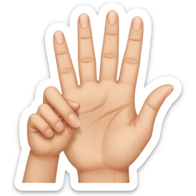 Yvl hand sign only 3 fingers up including thumb sticker