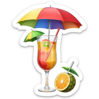 beach coctail drink sticker