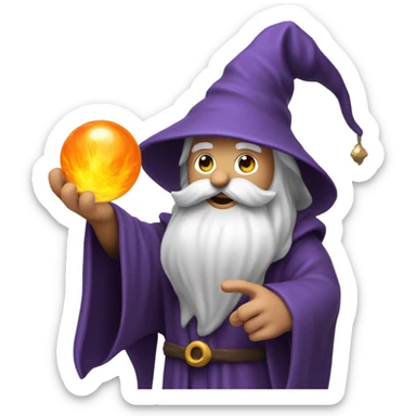 wizard holding a bomb sticker