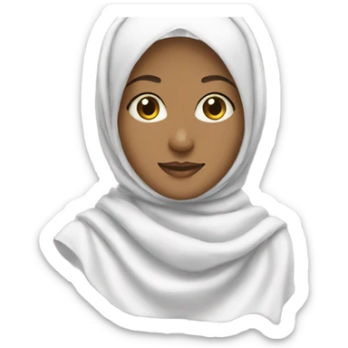  hijabi woman with white scarf sticker