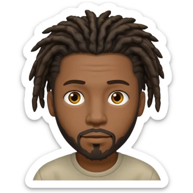 A black guy with short dreads trying to keep a straight face  sticker