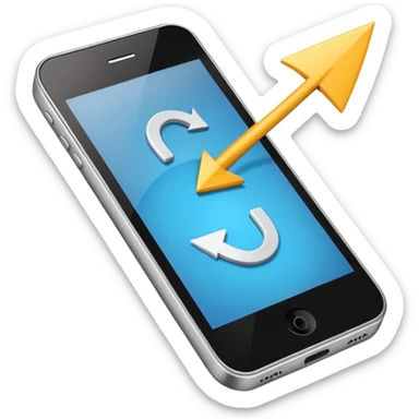 Mobile Phone with Arrow sticker