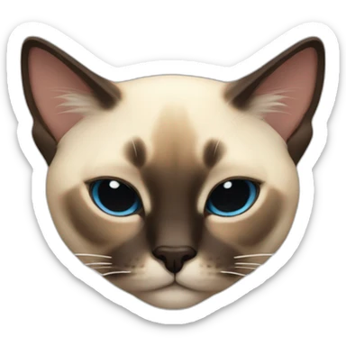 cat Siamese sleeping sticker