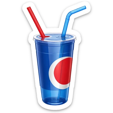 Pepsi cup with straw, simple and bold sticker