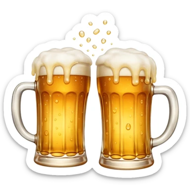 beer mugs cheers no face sticker