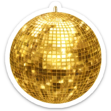 gold disco ball sticker