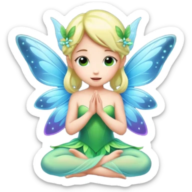 fairy character whisper pose with glow sticker