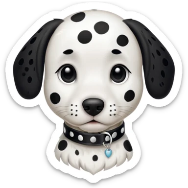 Dalmatian with spotted collar sticker