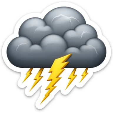 A thunderstorm cloud flashing with bright lightning.
























































 sticker