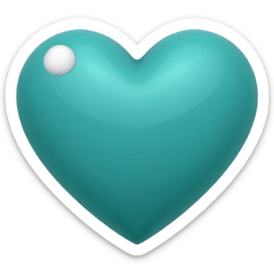 Teal heart with 'Belles with Balls' sticker