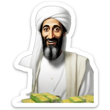 Osama bin laden selling Uranium-238 sticker