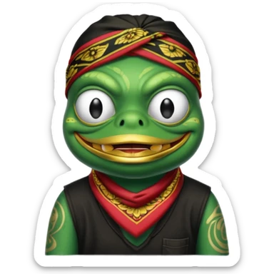 mach mir pepe emotes für twitch im chicano style sticker