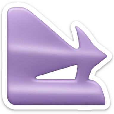 Down arrow light purple sticker