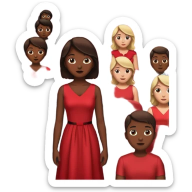 audience silhouettes with one person highlighted sticker