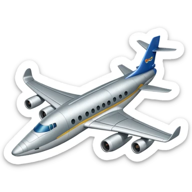 Bombordilo crocodillo with a plane body grey sticker