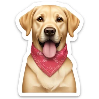 Labrador wearing birthday bandana sticker