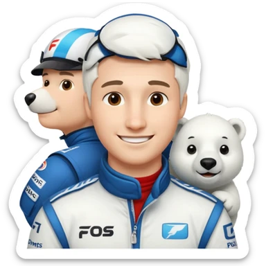 f1 driver polar bear sticker