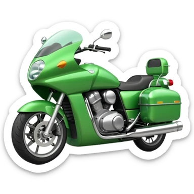 green delivery motorcicle sticker