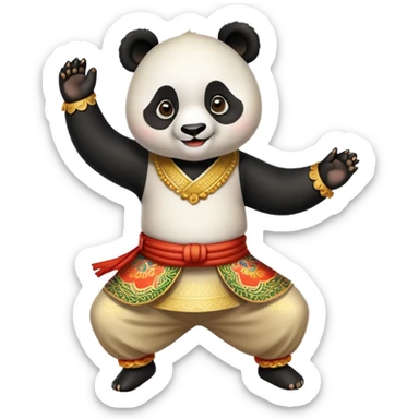 A Panda dancing to Thai music sticker