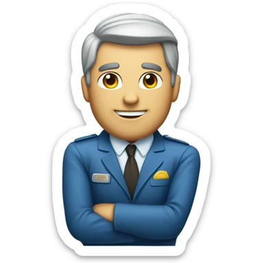 the word "okay boss" with blue color and add a retro vibes to it sticker