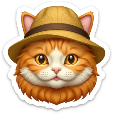 Un gato un sombrero sticker