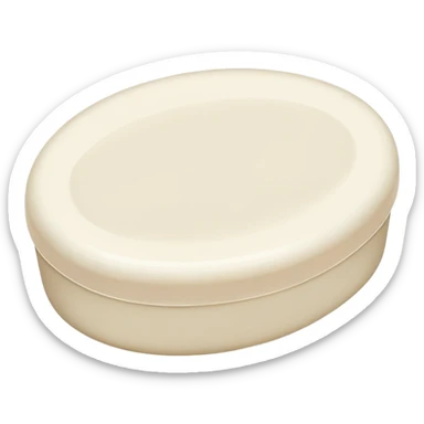 oval white soap sticker