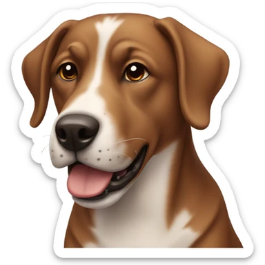 brown dog with overbite sticker