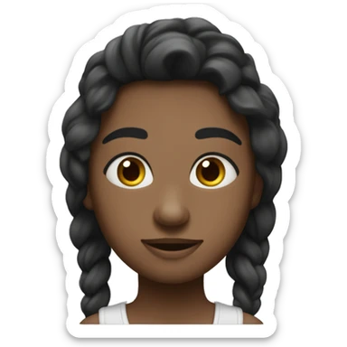 девушка с длинными черными волосами  sticker